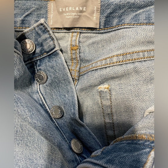 Everlane The 90’s Cheeky Jeans, medium blue, size 28 - Picture 4 of 4